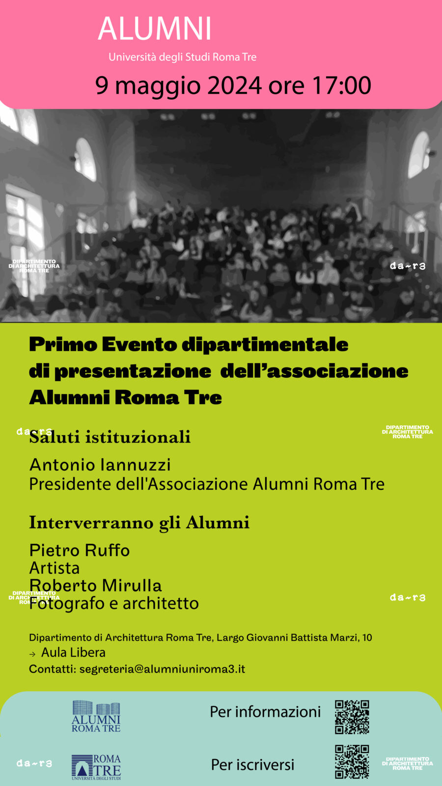 Premio Alumni 2024, Università degli Studi di Roma Tre.