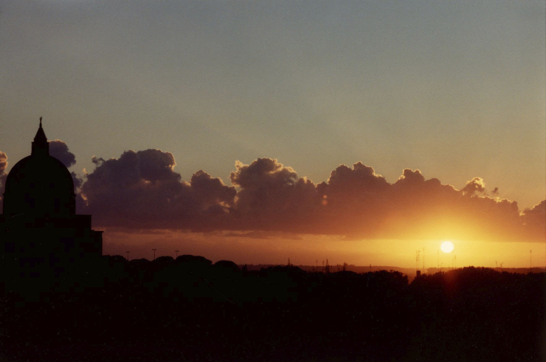 Tramonto all’Eur, Roma, ottobre 1990.