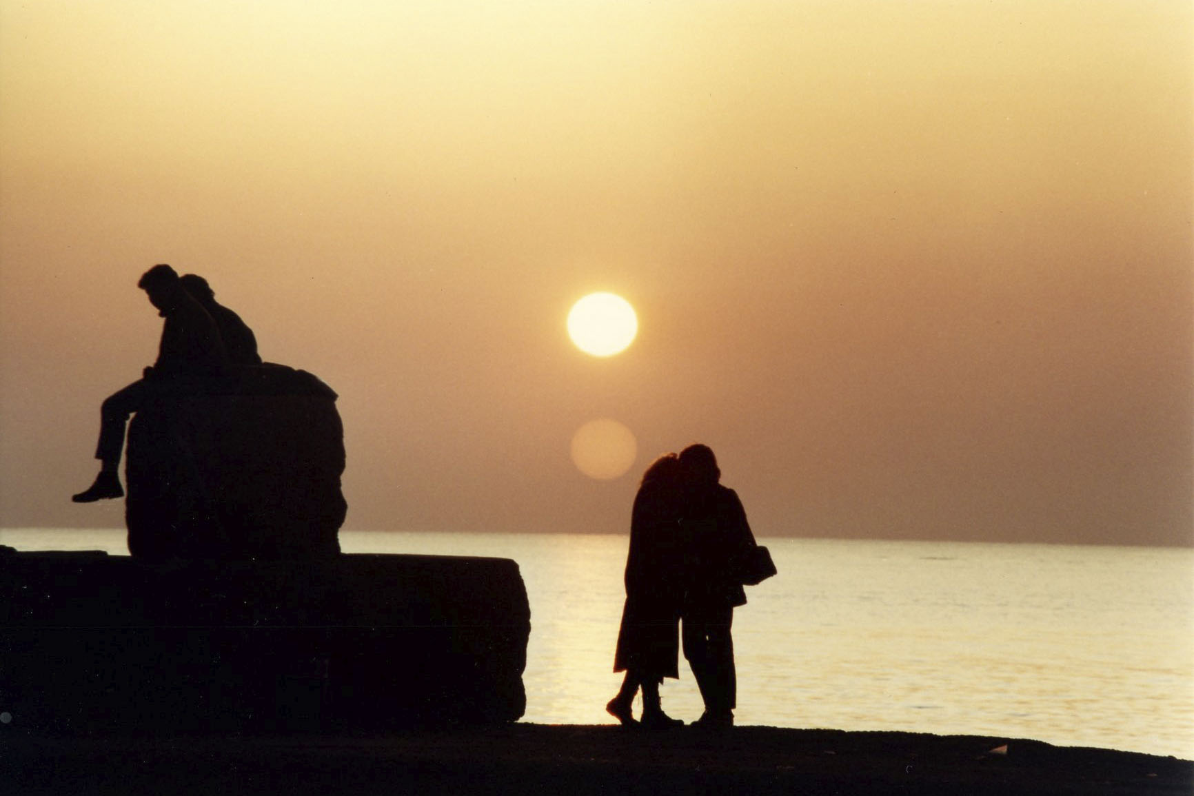 Tramonto a Ostia, dicembre 1991.