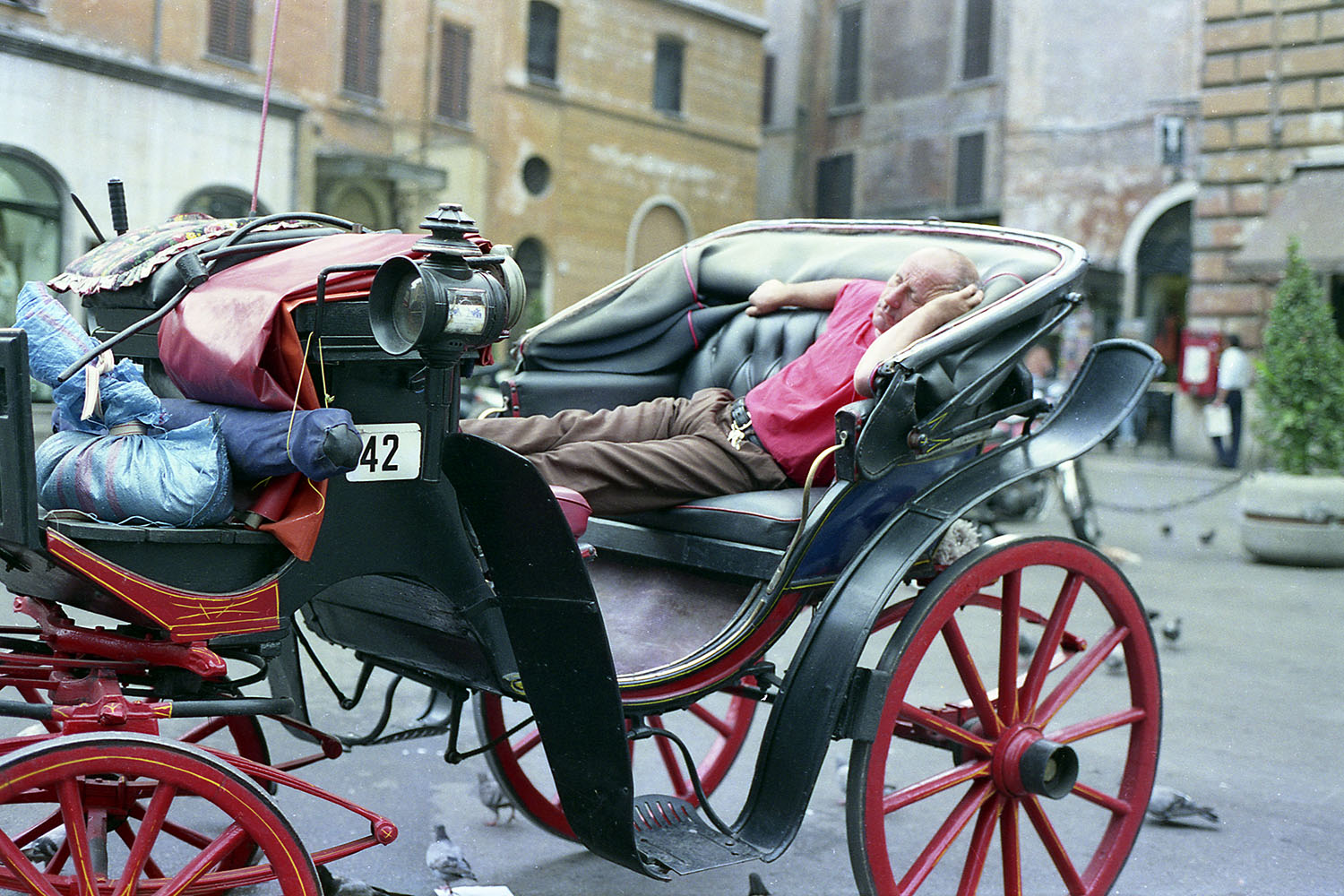 Cocchiere a Roma, luglio 1993.